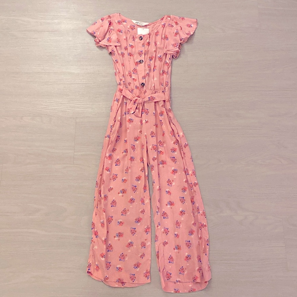 Floral girls jumpsuit, size 6x